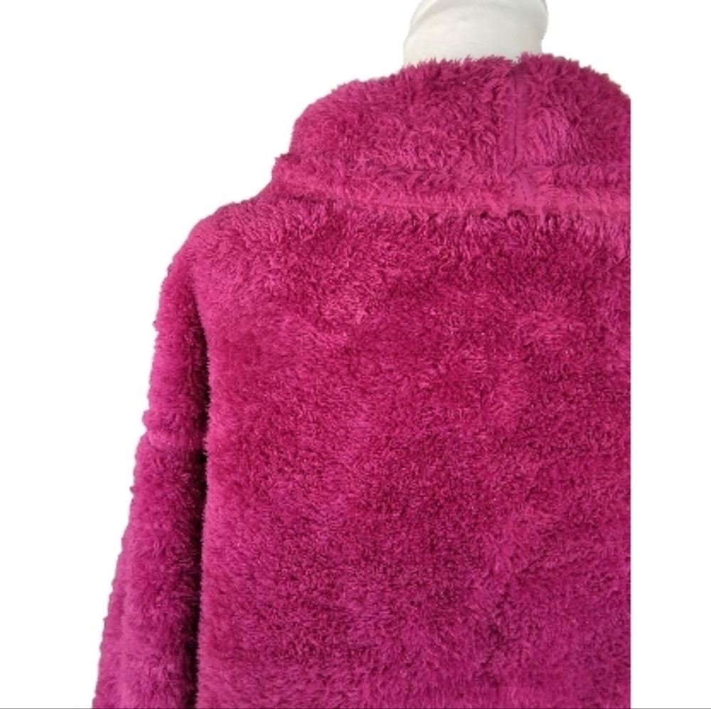 Sundance Sasha Burgundy Fleece Teddy Cowl Neck Pullover Sweater Size Small - Picture 7 of 9